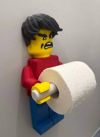 3D Lego Man Toilet Paper Holder – Rainbow Skye Designs
