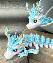 Blue Winter Dragon 3D printed 20cms Long