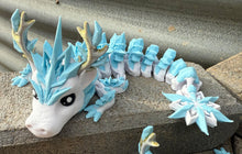 Blue Winter Dragon 3D printed 20cms Long
