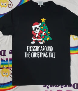 "Flossin around the xmas tree " T-shirt