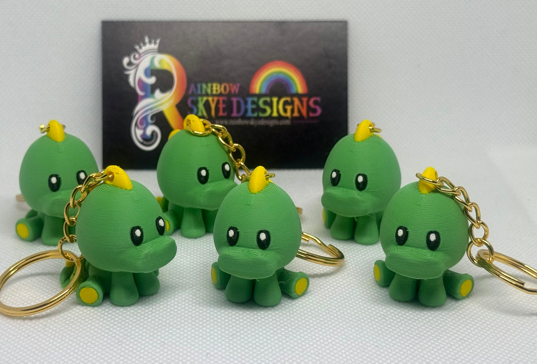 3D green dino  keychain