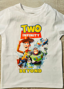 Two infinity and beyond Toy Story Birthday tshirt