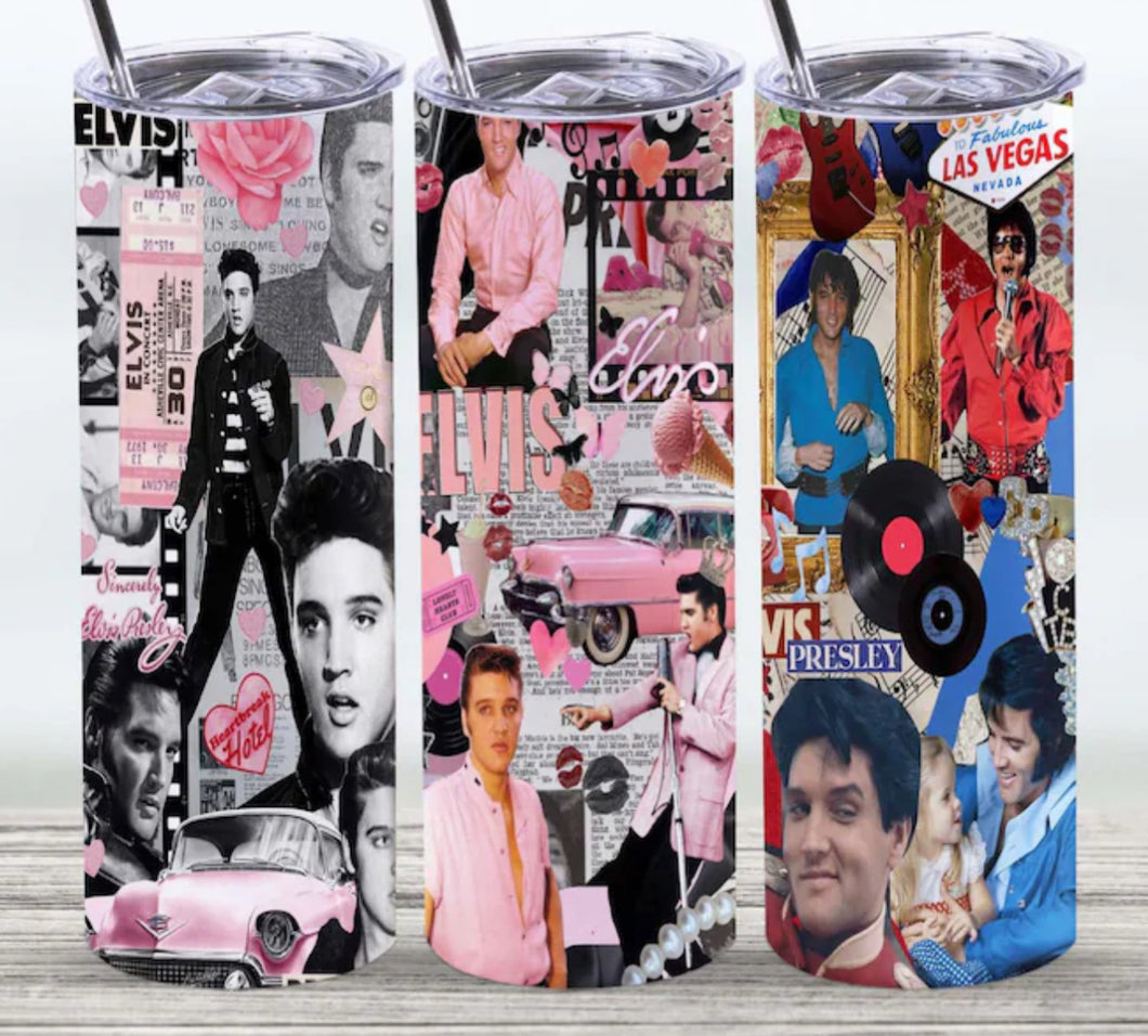 Elvis pink 20oz tumbler