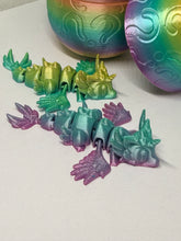 Rainbow Dragon egg and baby dragon 3D