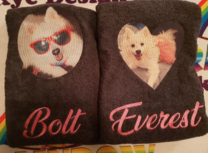 Real life animal pics towel sets
