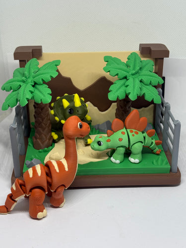 Dinosaur Jurassic play set 3D printed