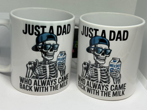 Just a dad who came back with the milk mug
