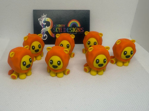 3D Miniature lion figurine