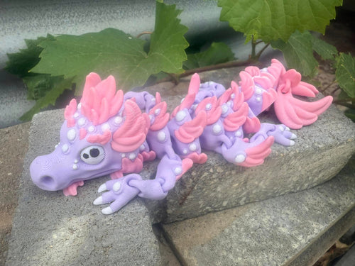 3D Purple Pink Dragon