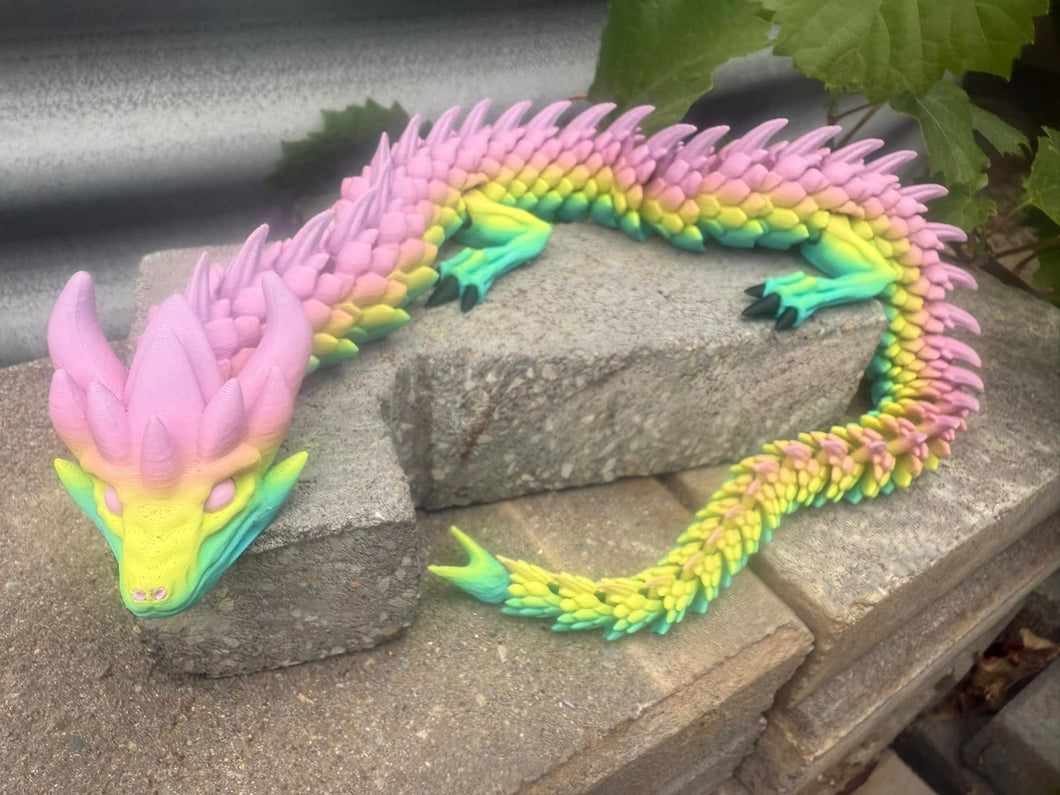 3D pink/yellow dragon