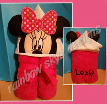 Mouse Mick and Min Hooded Towel