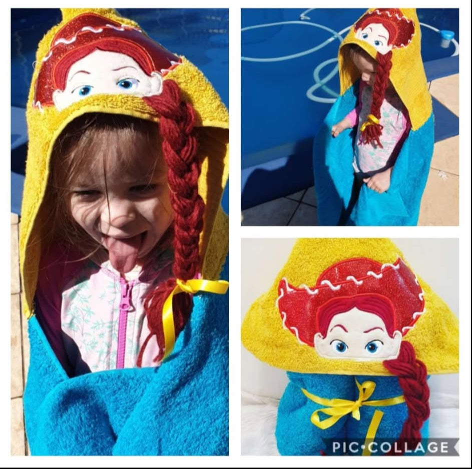 Cowboy Girl Hooded Towel