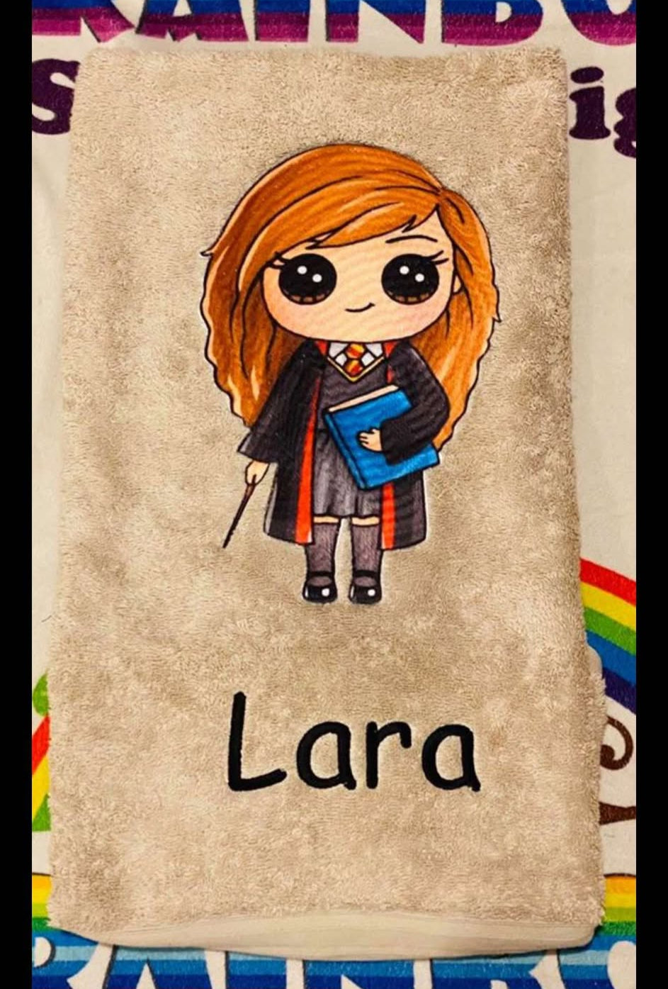 Wizard Girl Personalized Towel