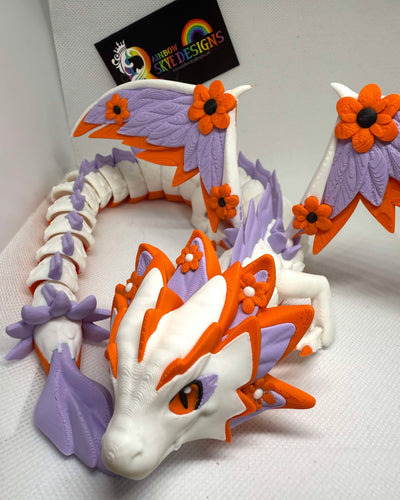 Flower Winged Dragon 3D printed 48cms Long