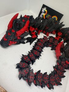 Heart black/Red   Dragon 3D printed
