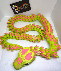 Crystal Snake 3D printed 87cms Long