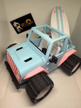 Beach Surfer Jeep with surfboard 3D Printed