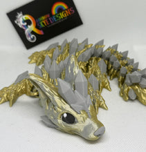 Wolf Gold/Silver Dragon 3D printed 26cms Long