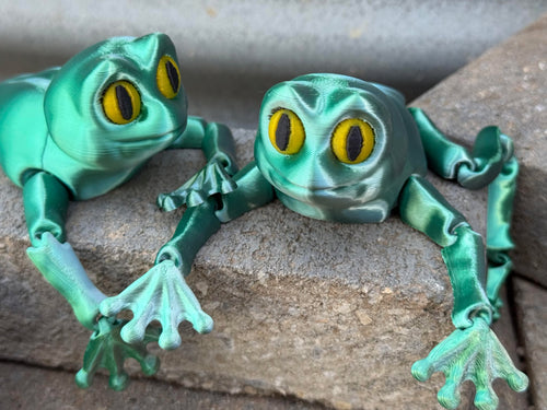Green Tree Frog -Articulated 3D toy, fidget