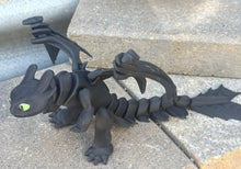 Toothless and Light Fury, Articulated, 3D printed, How to Train Your Dragon