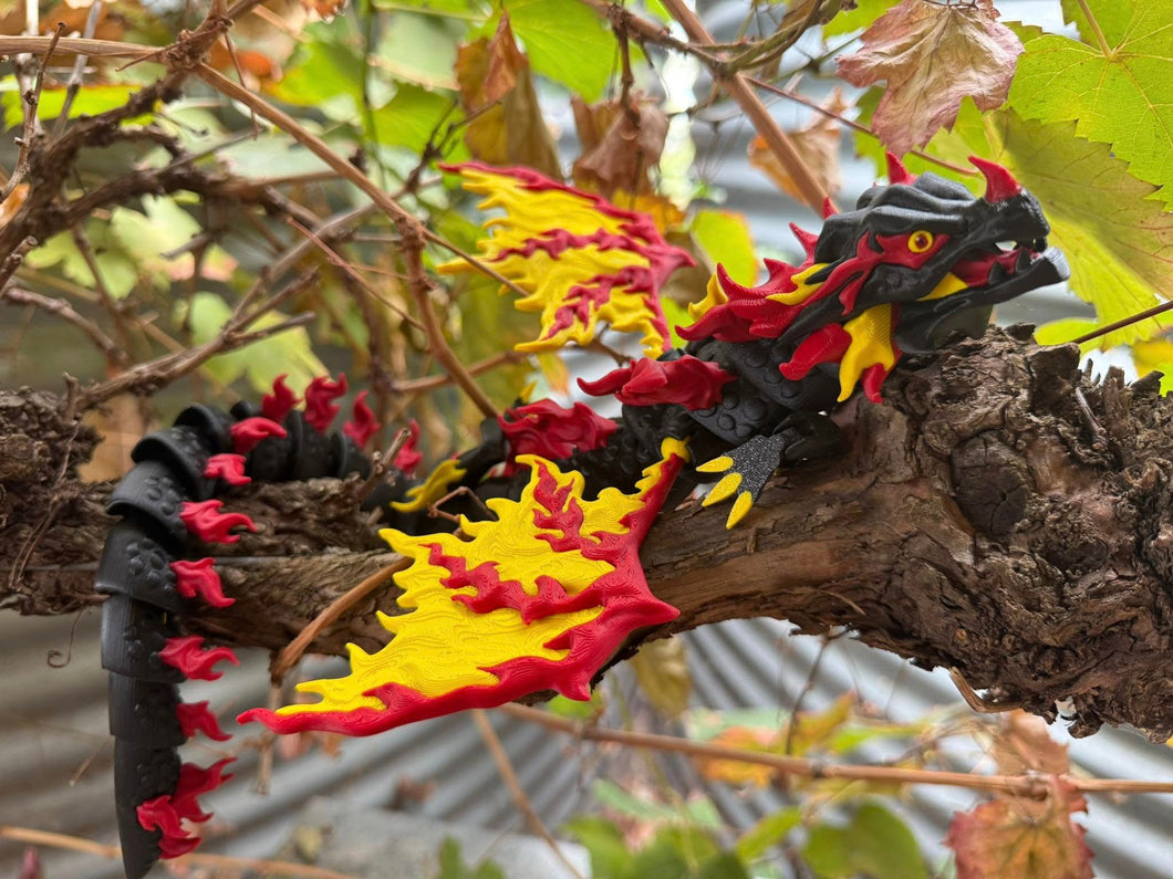 3D Black fire Dragon