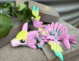 Articulated Winged axolotl dragon Toy -3D Printed Fidget Toy Figurine Gifts