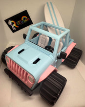 Beach Surfer Jeep with surfboard 3D Printed
