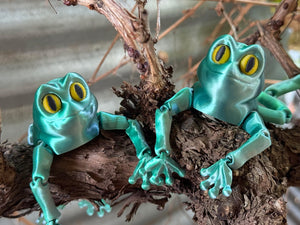 Green Tree Frog -Articulated 3D toy, fidget