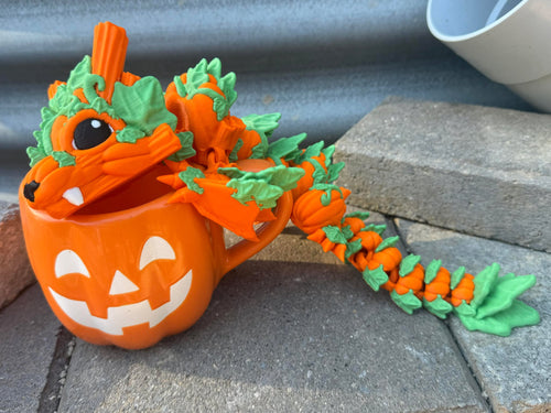 Pumpkin Dragon-Articulated 3D toy, fidget