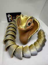 Cobra Gold/Silver Snake-Articulated 3D toy, fidget