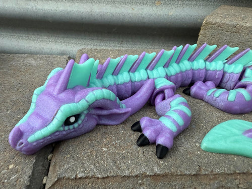 Glitter the Dragon-Articulated 3D toy, fidget