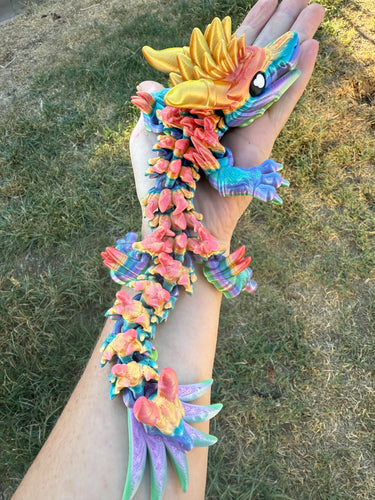 Rainbow Ring leaf Dragon-Articulated 3D toy, fidget