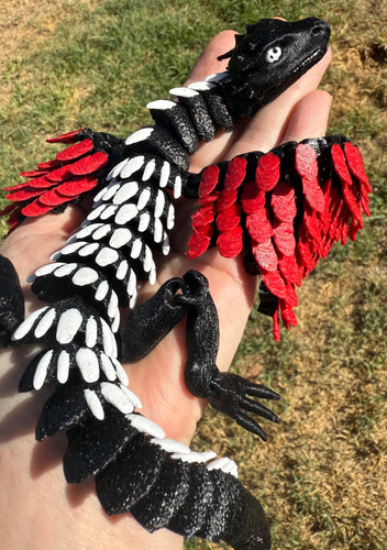 Wrap Around Sparkle Dragon-Articulated 3D toy, fidget