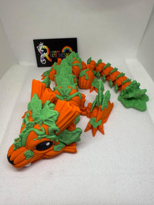 Pumpkin Dragon-Articulated 3D toy, fidget