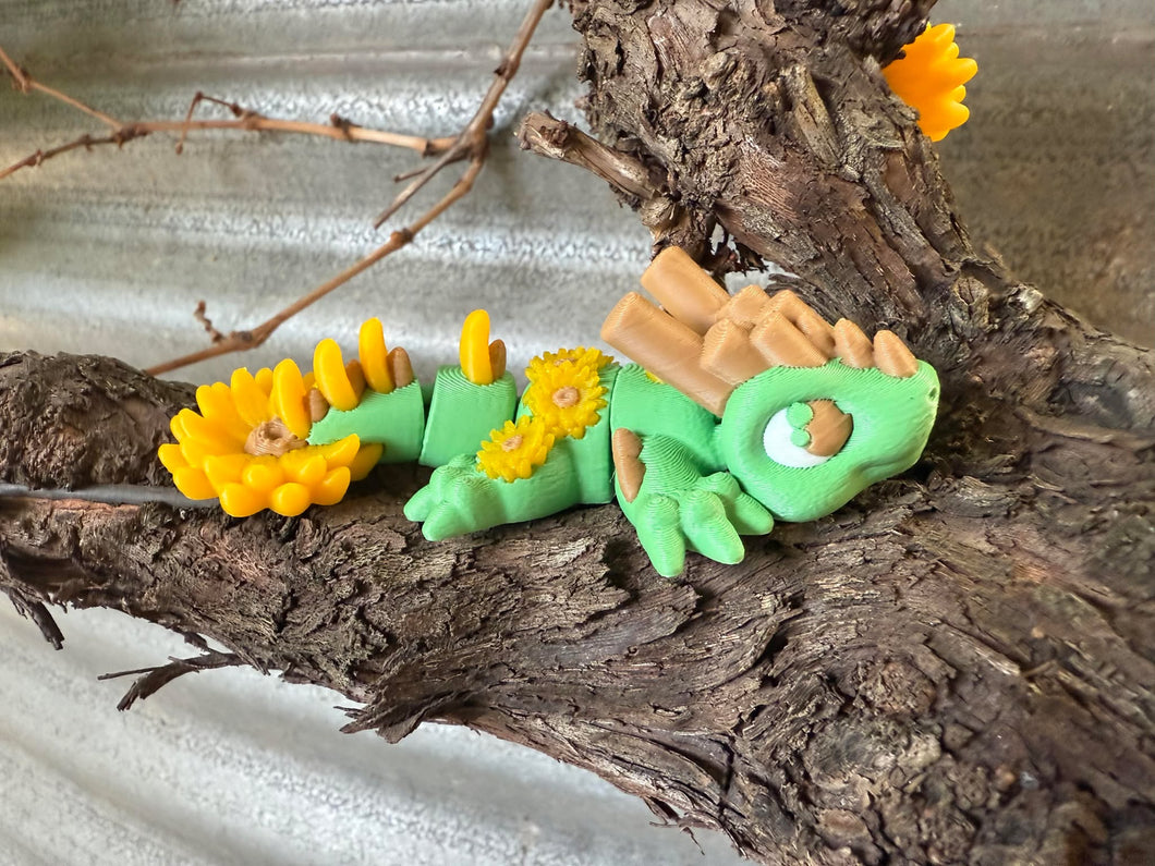Baby Sunflower Dragon-Articulated 3D toy, fidget