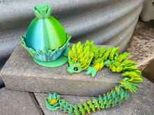 3D Bloomtail Dragon with Petal Pod Egg-Articulated 3D toy, fidget