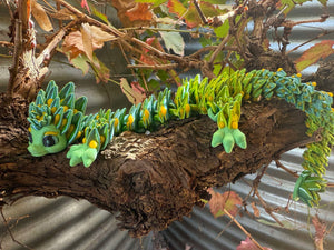 3D Bloomtail Dragon with Petal Pod Egg-Articulated 3D toy, fidget