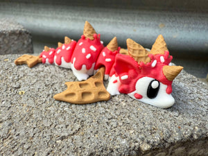 Baby Waffle Cone Dragon-Articulated 3D toy, fidget