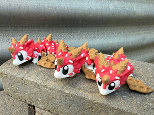 Baby Waffle Cone Dragon-Articulated 3D toy, fidget
