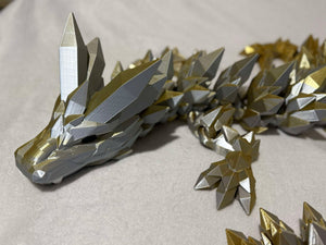 Mega Crystal 6Ft Dragon -Huge- Articulated 3D Print 300% *LIMITED EDITION*