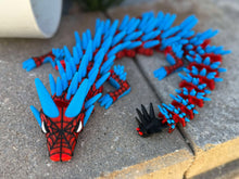 Spiderman Inspired Dragon 3D Printed Articulated Dragon 35cms long