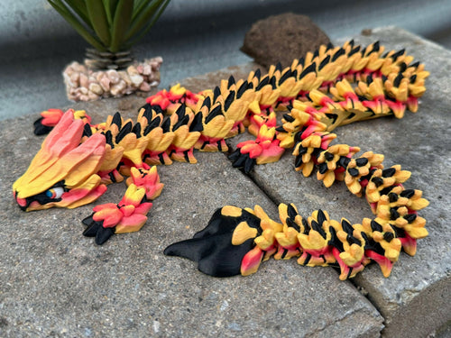 Lava Dragon -3D Printed Fidget Toy Figurine Gifts 57cms