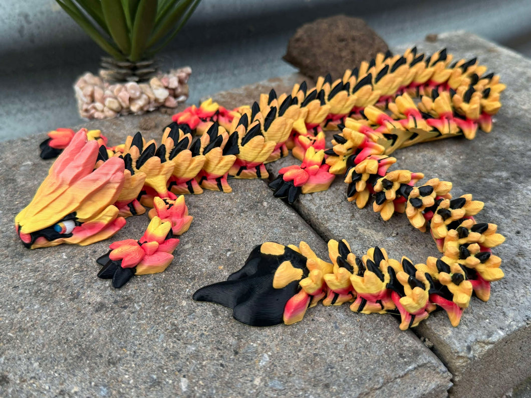 Lava Dragon -3D Printed Fidget Toy Figurine Gifts 57cms