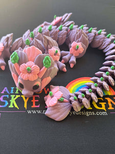 Articulated Hibiscus Flexi Dragon 3D Printed 48cms long