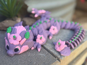 Articulated Hibiscus Flexi Dragon 3D Printed 48cms long