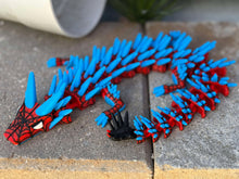 Spiderman Inspired Dragon 3D Printed Articulated Dragon 35cms long