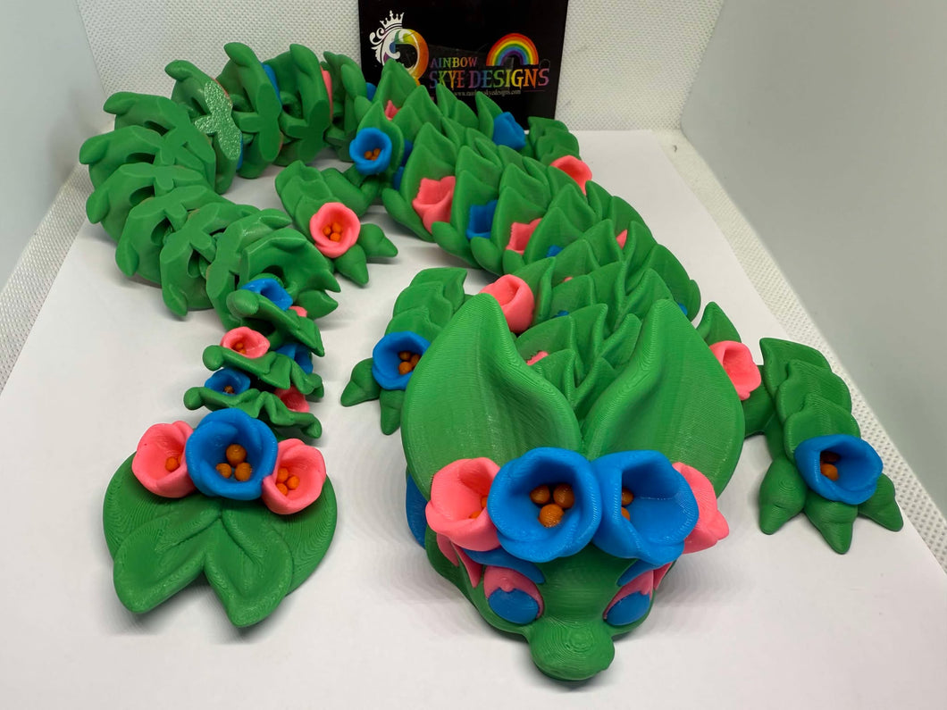 Tulip Dragon 3D Printed Articulated Dragon 54cms long