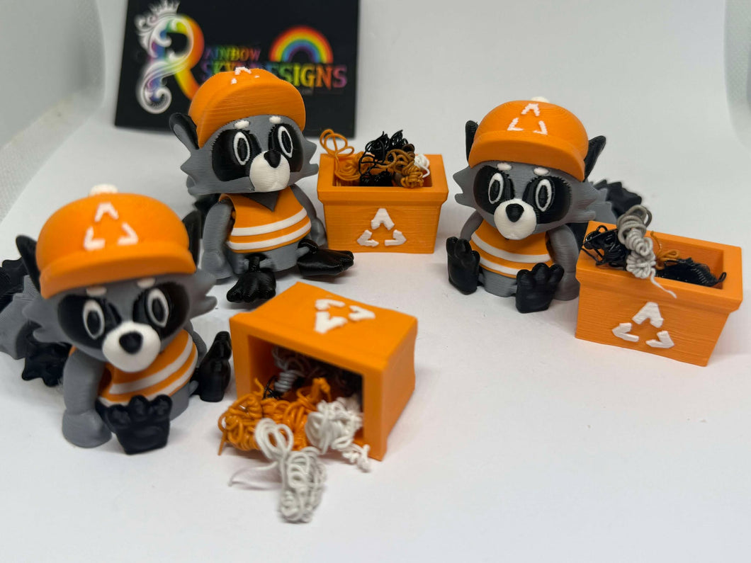 Recycling Raccoon 3D Printed