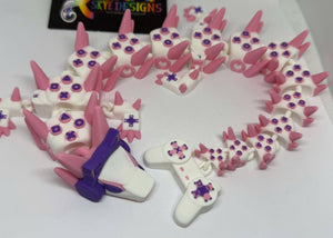 3D Printed Gamer Girl Dragon – PlayStation-Inspired 36cm long