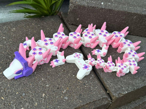 3D Printed Gamer Girl Dragon – PlayStation-Inspired 36cm long